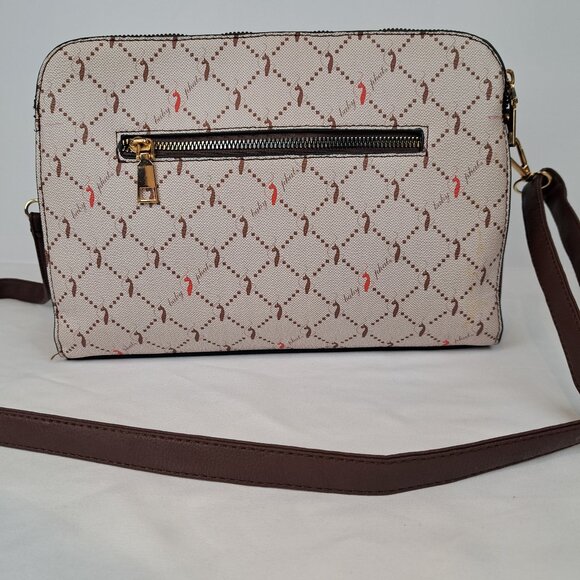 Baby Phat Cat Pattern Vegan Leather Multi Section Bag - Picture 2 of 16